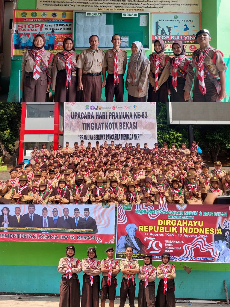 5 siswa-siswi MTsN 2 Kota Bekasi dilantik Menjadi Pramuka Garuda