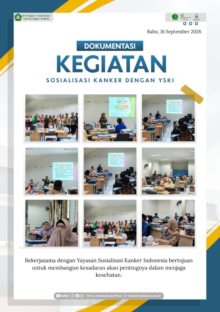 MTsN 2 Kota Bekasi Gelar Presentasi Kesehatan Kanker Bersama YSKI